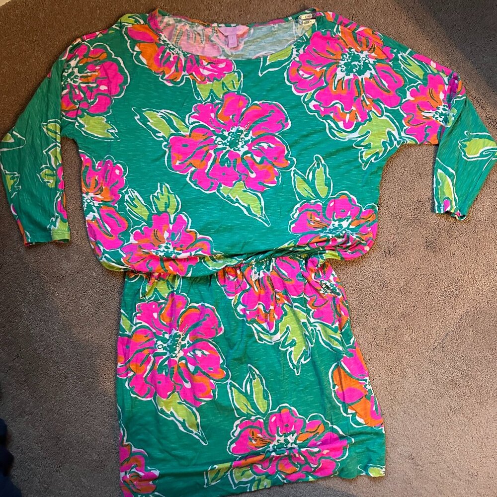 Lilly Pulitzer pull on, elastic waist  dress, Size Small, hard to find print